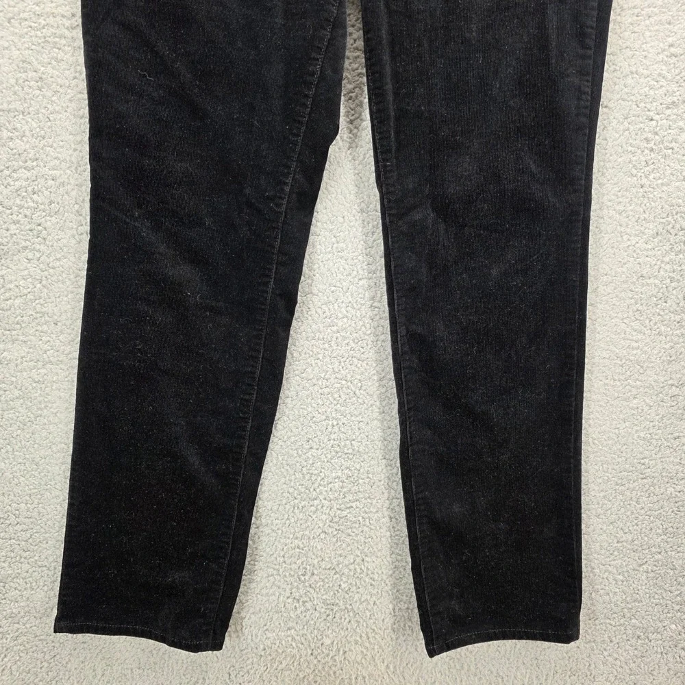 Talbots‎ Women's Size 14 Corduroy Pants High-Waist Straight-Leg Black Casual